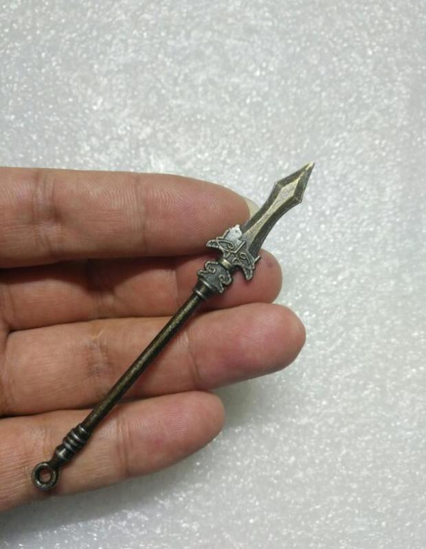 三国动漫玩具模型 赵云手办配件合金兵器 9厘米龙胆亮银枪