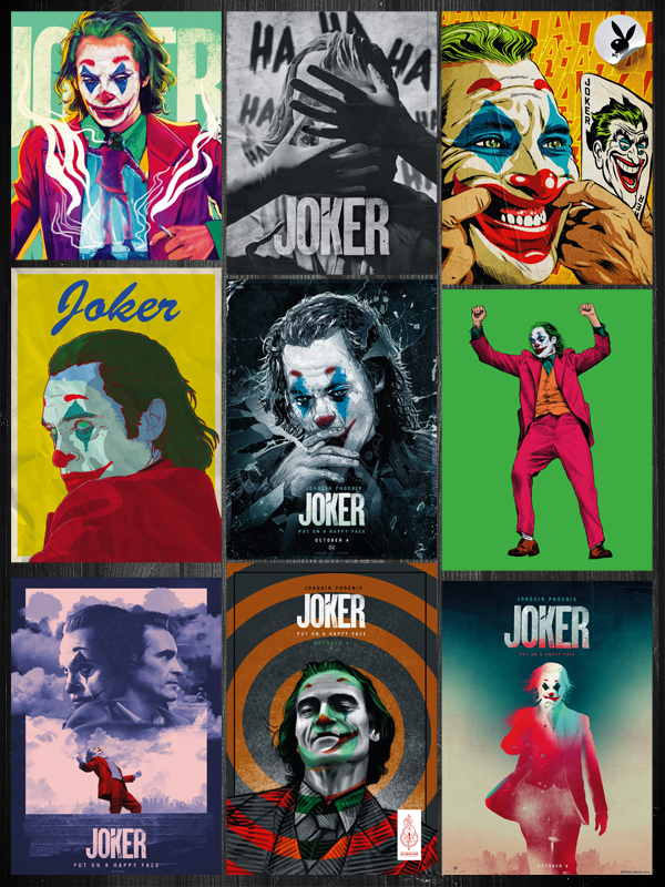 杰昆joker 小丑 海报风格 笔记本贴纸 墙贴 箱贴 27张 包邮