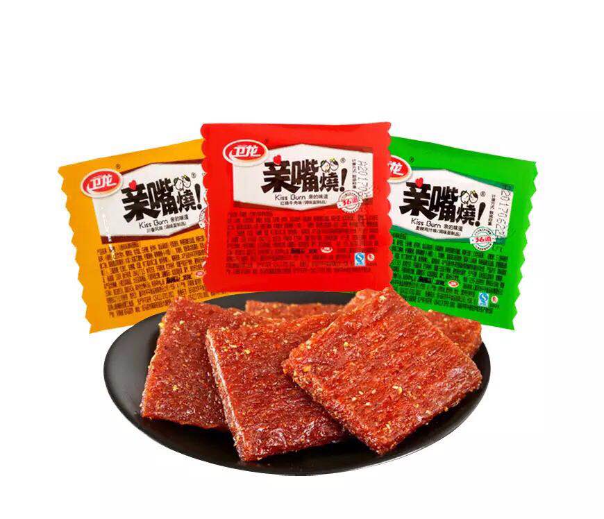 零食多卫龙亲嘴烧红烧牛肉味250g 辣条休闲小吃面筋制品零食