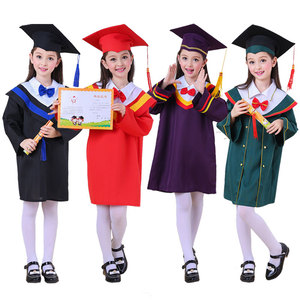 特价新款幼儿园毕业服儿童博士服学士服小学生毕业照礼服演出服装儿童博士服
