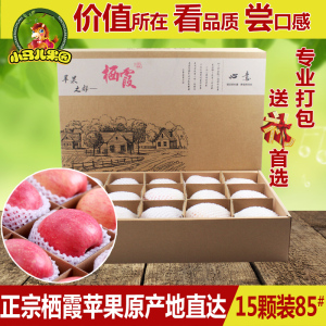 山东烟台栖霞苹果85#特价 红富士苹果礼盒装 新鲜苹果水果包邮苹果水果