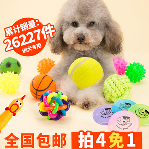 宠物小狗狗玩具球发声磨牙耐咬训练泰迪比熊幼犬猫玩具用品狗咬胶狗狗玩具球