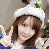 潮加绒可爱毛球八角帽-韩国麂皮绒贝雷帽韩版