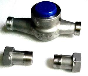 304不锈钢水表丝扣旋翼式螺