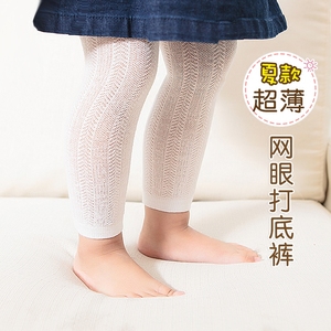 女童儿童宝宝婴儿连裤袜春秋夏季薄款幼儿袜子纯棉白色公主打底裤舞蹈袜