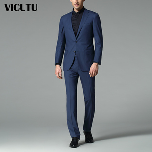 vicutu威可多 商务男士套西上装 意大利进口面料西服vbs14112228