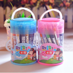 晨光桶装水溶性旋转蜡笔彩选什么牌子好 同款