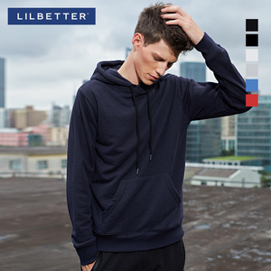Lilbetter卫衣男 套头连帽外衣纯色简约男生卫衣圆领长袖运动卫衣卫衣男