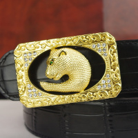 史蒂芬·柯维著-品腰带 鳄鱼纹牛皮皮带史蒂芬