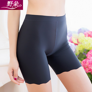冰丝无痕防走光安全裤女夏季加肥加大码胖mm五分打底裤薄款保险裤安全裤夏