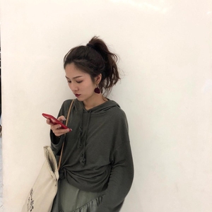 mylittlebanana18SS\亚麻棉连帽薄卫衣 三色入连帽卫衣